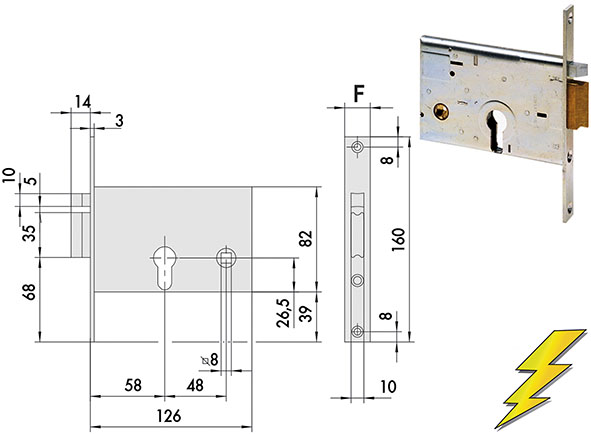 ELETTROSERRATURE CISA INFILARE ART.14010          