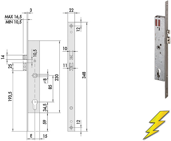 ELETTROSERRATURE CISA INFILARE ART.16205          