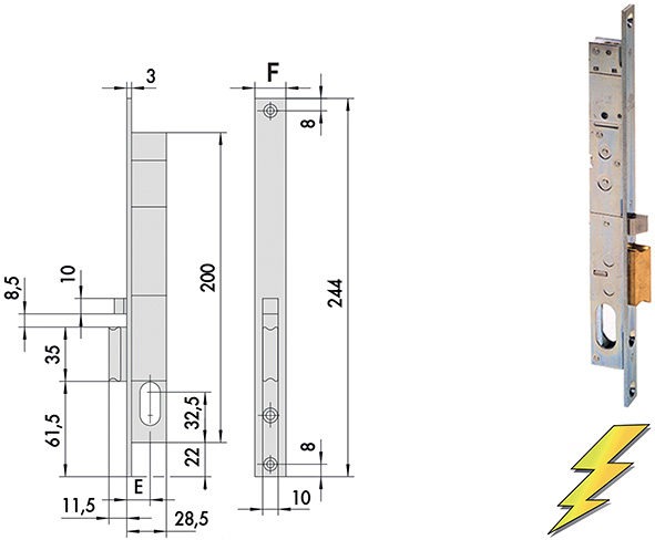 ELETTROSERRATURE CISA INFILARE ART.14021          