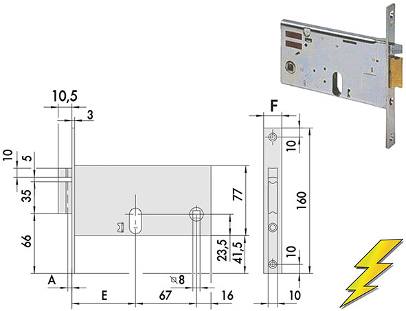 ELETTROSERRATURE CISA INFILARE ART.14450          