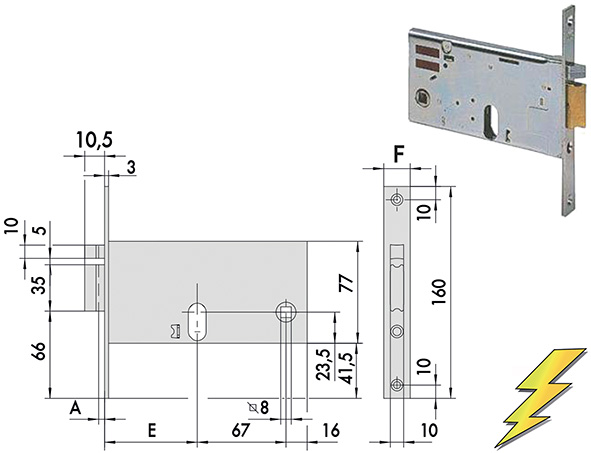 ELETTROSERRATURE CISA INFILARE ART.14451          