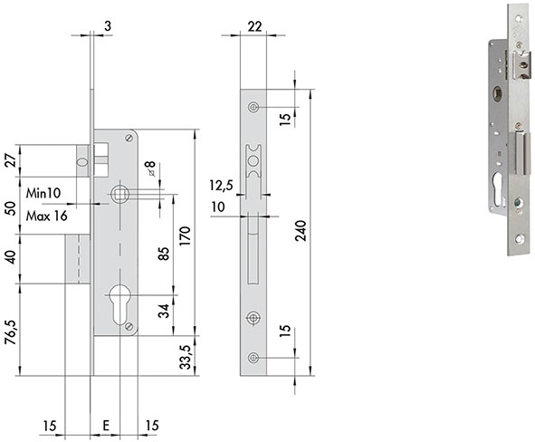 SERRATURE CISA INFILARE ART.44661                 