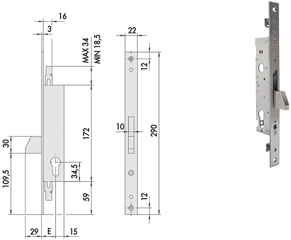 SERRATURE CISA INFILARE ART.46220                 