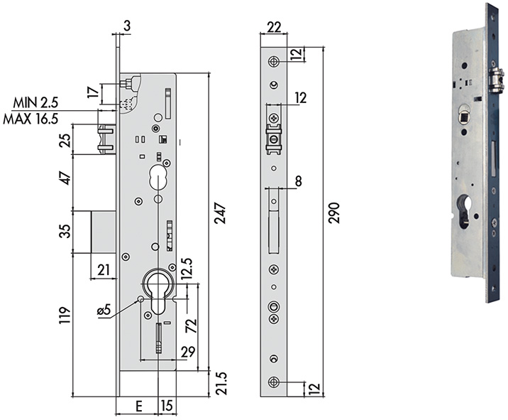 SERRATURE CISA INFILARE ART.49250                 