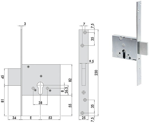 SERRATURE CISA INFILARE ART.56010                 
