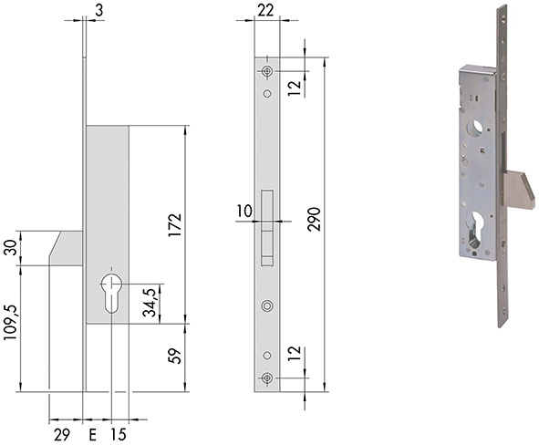 SERRATURE CISA INFILARE ART.46210                 