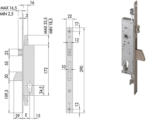 SERRATURE CISA INFILARE ART.46250                 