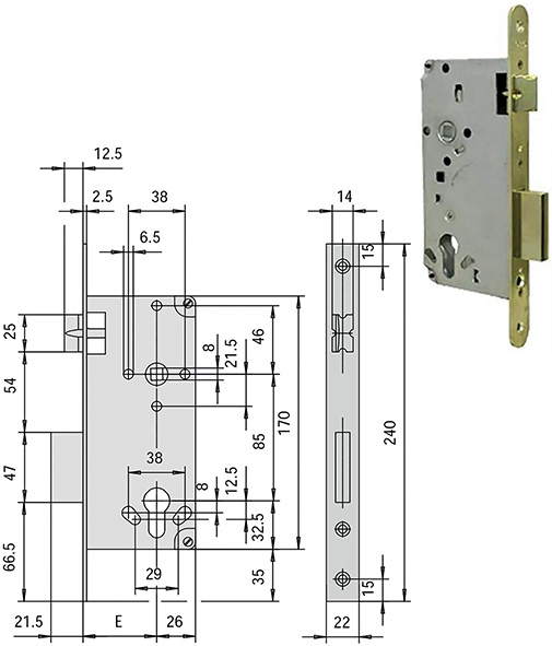 SERRATURE CISA INFILARE LOGO ART.5C631            