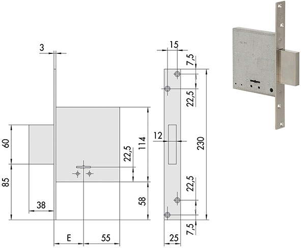 SERRATURE CISA INFILARE ART.57010                 