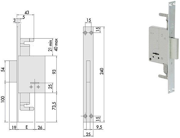 SERRATURE CISA INFILARE ART.57226                 