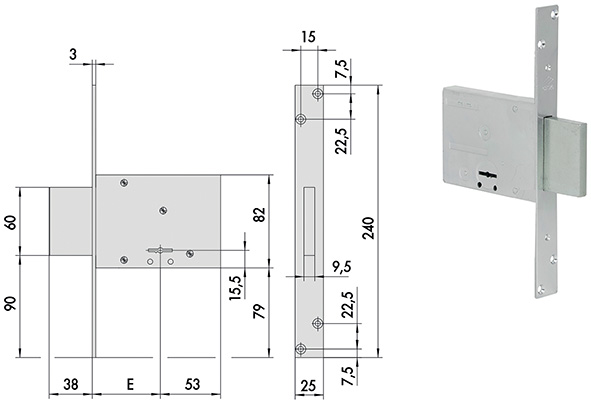 SERRATURE CISA INFILARE ART.57013                 