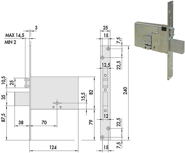 SERRATURE CISA INFILARE ART.57320.73              