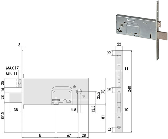 SERRATURE CISA INFILARE ART.57352.90              