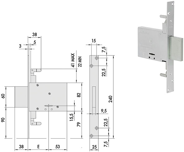 SERRATURE CISA INFILARE ART.57016                 