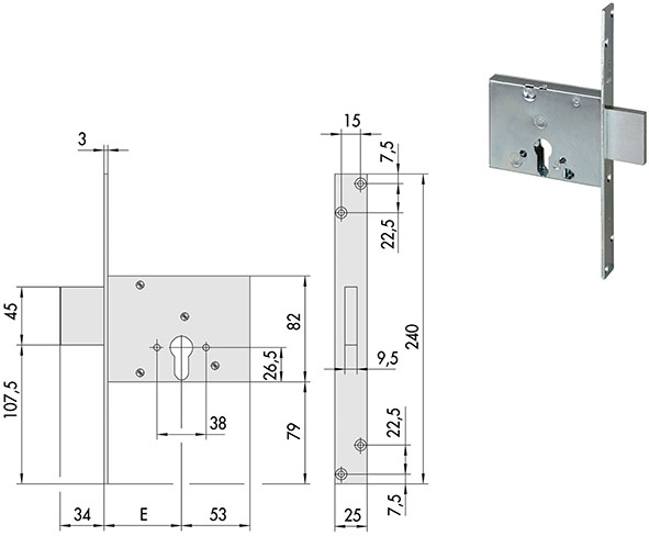 SERRATURE CISA INFILARE ART.56013                 