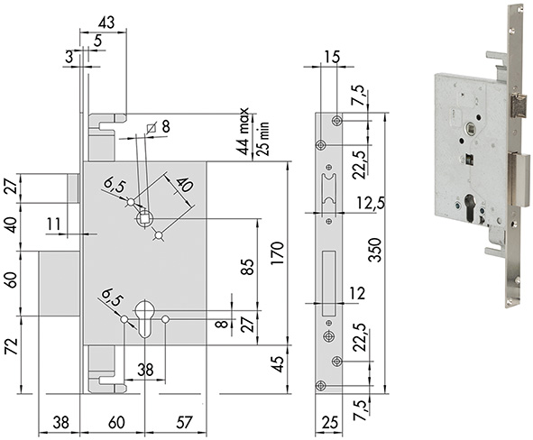 SERRATURE CISA INFILARE ART.56255                 