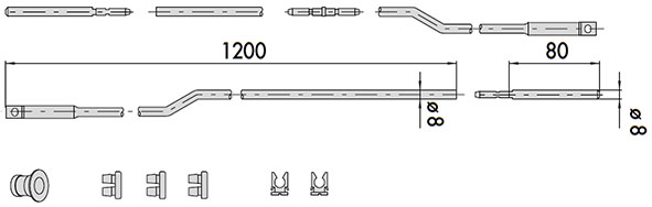 KIT ASTE CISA INTERNE ZANCATE ART.06441.00        