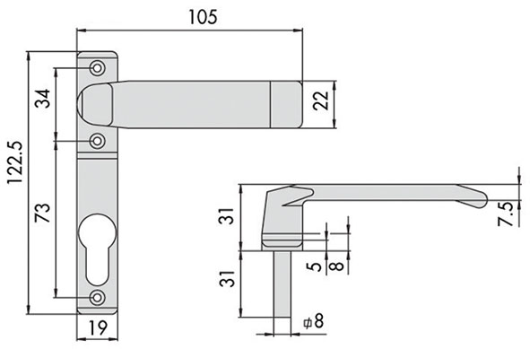MANIGLIE RIBASSATE CISA ART.06003.00              