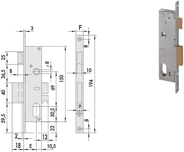 SERRATURE CISA INFILARE ART.44225-44226           