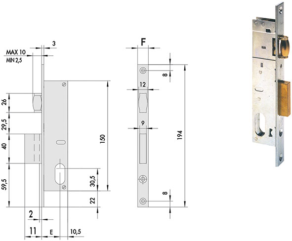 SERRATURE CISA INFILARE ART.44230-44231           