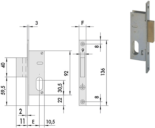 SERRATURE CISA INFILARE ART.44240.18              