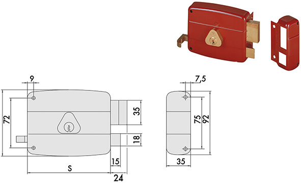SERRATURE CISA APPLICARE ART.50121                