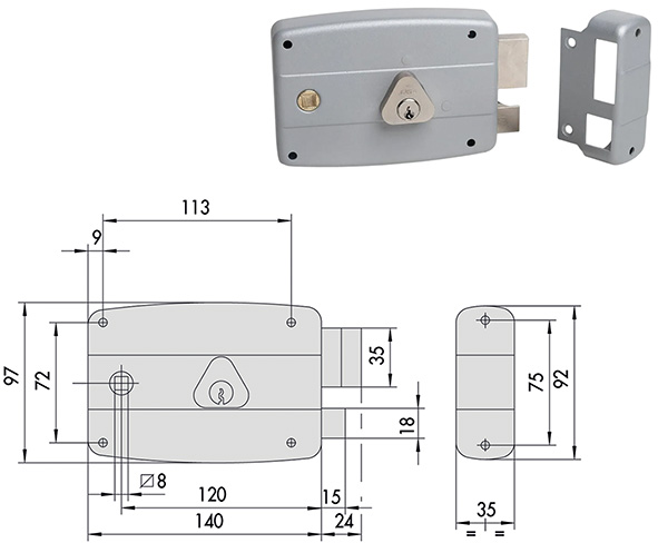 SERRATURE CISA APPLICARE ART.50471                