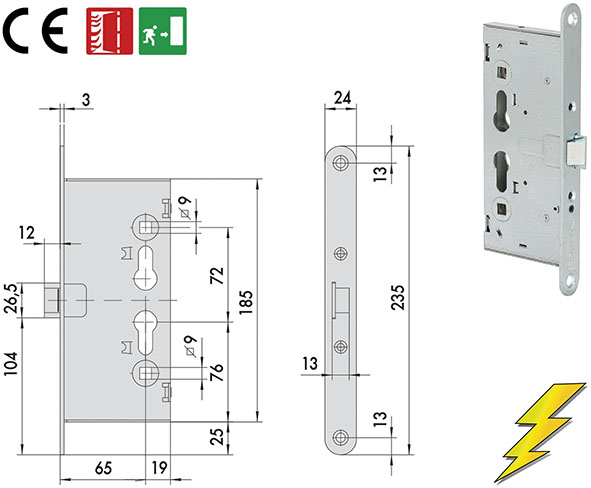 ELETTROSERRATURE CISA INF. X ANTIPANICO ART.13110 