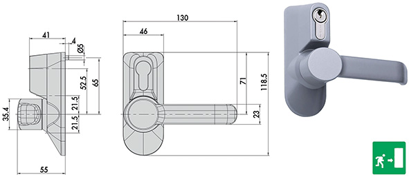 MANIGLIE CISA ESTERNE ART.07078.38                