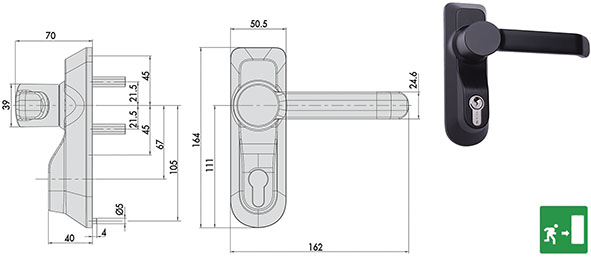 MANIGLIE CISA ESTERNE ART.07078.68                