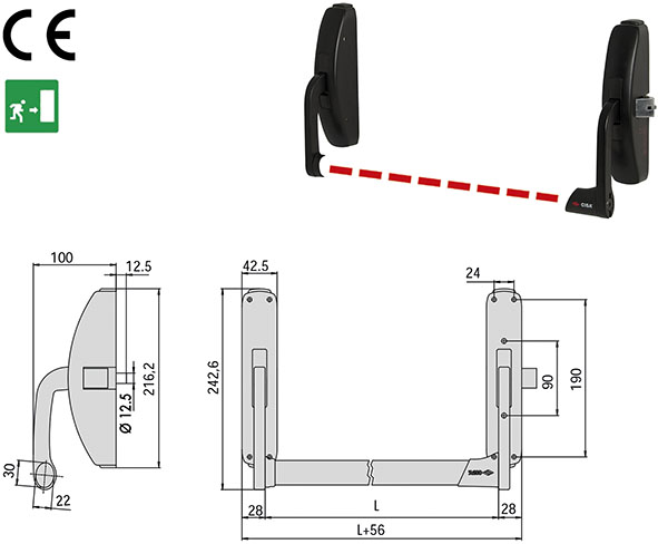 MANIGLIONI CISA PRESTIGE ART.59301                
