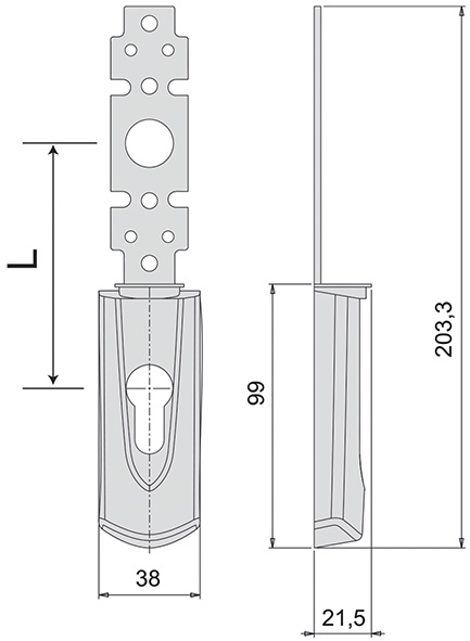 PLACCHE CISA FORO CILINDRO X MANIGLIONI ART.07176 