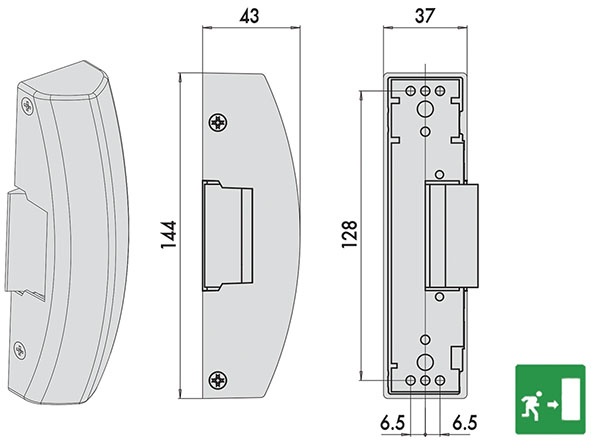 INCONTRI ELETTRICI CISA X ANTIPANICO ART.07083.90 