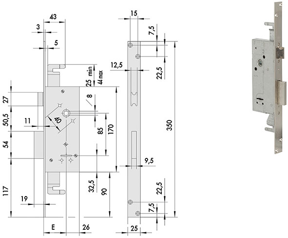 SERRATURE CISA INFILARE ART.57215                 