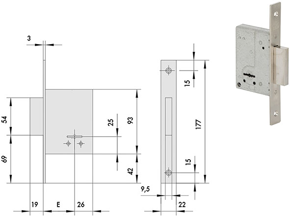 SERRATURE CISA INFILARE ART.57220                 