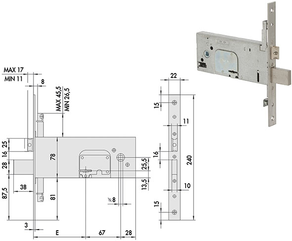 SERRATURE CISA INFILARE ART.57357.90              