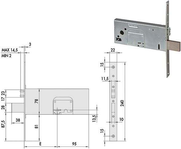 SERRATURE CISA INFILARE ART.57360.90              