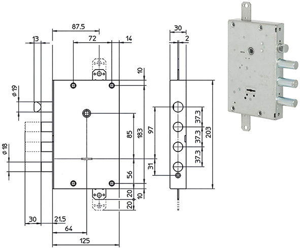SERRATURE CISA PORTE BLINDATE ART.57516.58.0.00PG 