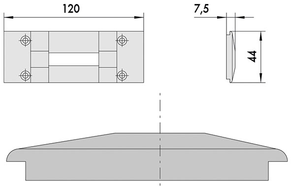 CONTROPIASTRA CISA NYLON ART.06072.00             