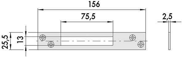 CONTROPIASTRA CISA ACCIAIO ZINCATO ART.06232.00   