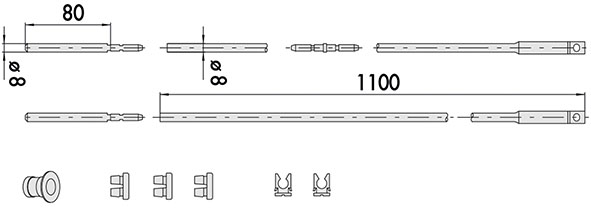KIT ASTE CISA INTERNE DIRITTE ART.06441.10        