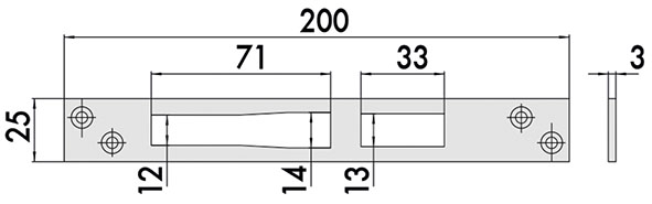 CONTROPIASTRA CISA PIANA INOX ART.06461.01        