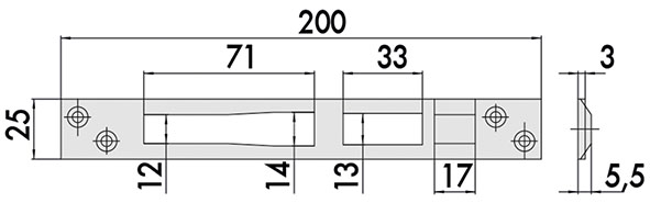 CONTROPIASTRA CISA PIANA INOX ART.06462.01        