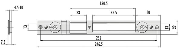 CONTROPIASTRA CISA REGOLABILE ART.06463.74        