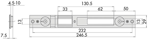 CONTROPIASTRA CISA REGOLABILE ART.06463.84        
