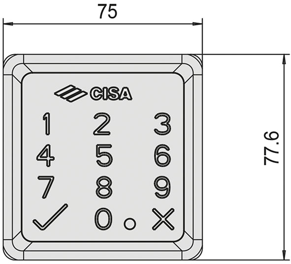 TASTIERA CISA ESTERNA X E-FAST ART.06525.77.0.B1  