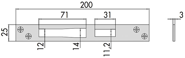 CONTROPIASTRA CISA PIANA INOX ART.06461.11        