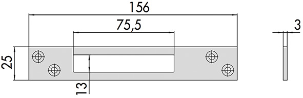 CONTROPIASTRA CISA PIANA INOX ART.06461.21        