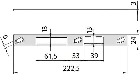 CONTROPIASTRA CISA PIANA INOX ART.06461.30        