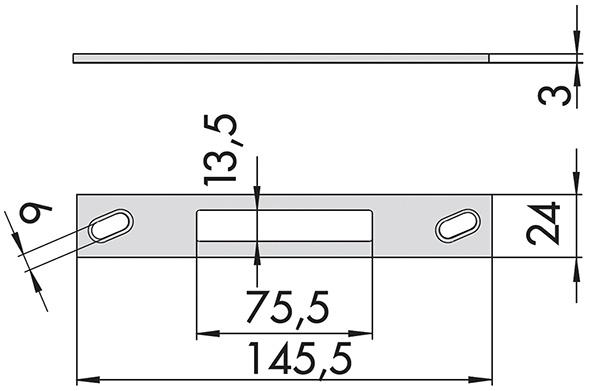 CONTROPIASTRA CISA PIANA INOX ART.06461.34        